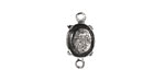 Nunn Design Antique Silver (plated) Oval Prong Setting 16x9mm