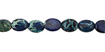 Midnight Blue Impression Jasper Flat Oval 8x6mm