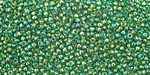 TOHO Transparent Rainbow Grass Green Round 11/0 Seed Bead