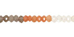 Moonstone (multi) Faceted Rondelle 4-5mm