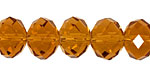 Medium Topaz Crystal Faceted Rondelle 14mm