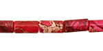 Ruby Impression Jasper Tube 12x6mm