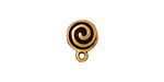 TierraCast Antique Gold (plated) Spiral Ear Post 10x13mm