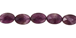 Amethyst Faceted Flat Oval 12x8mm