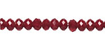 Oxblood Crystal Faceted Rondelle 6mm