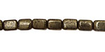 Golden Pyrite (silver tone) Thin Pillow 8x6mm