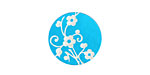 Lillypilly Turquoise Floral Vine Anodized Aluminum Disc 19mm, 24 gauge