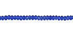 Cobalt Crystal Faceted Rondelle 3mm