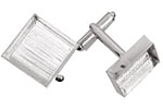 Silver (plated) Square Bezel Cuff Link 17mm