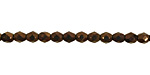 Czech Fire Polished Glass Dark Bronze Round 4mm