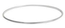 Nunn Design Sterling Silver (plated) Small Dome Bangle Bracelet 70mm