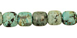 African Turquoise Puff Square 10mm
