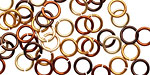 Treasure Chest Mix Enameled Copper Round Jump Ring 6.5mm, 18 gauge
