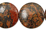 Leopardskin Jasper Puff Coin 30mm