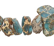 Blue Impression Jasper Flat Freeform Drop 8-17x10-28mm