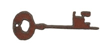 The Lipstick Ranch Rusted Iron Skeleton Key Pendant 20x58mm