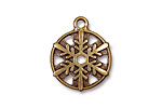 TierraCast Antique Gold (plated) Snowflake Drop 19x24mm