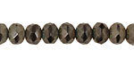 Czech Glass Cat Eye Fire Polished Rondelle 6x9mm