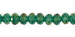 Emerald AB Crystal Faceted Rondelle 8mm
