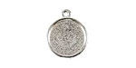 Nunn Design Sterling Silver (plated) Mini Circle Frame Charm 15x17mm
