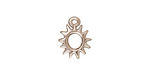 TierraCast Rhodium (plated) Radiant Sun Charm 11x14mm