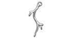 Ezel Findings Rhodium (plated) Twig 1-3 Link 24x11mm