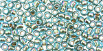 TOHO Rainbow Aqua (with Gold Lining) Round 6/0 Seed Bead