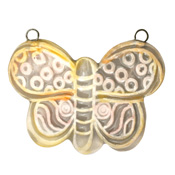Jangles Ceramic Gray Butterfly Pendant 56x35mm