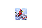 Grace Lampwork Winter Red Cardinal Pillow 15mm