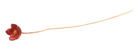 C-Koop Enameled Metal Flame Red Small 5 Petal Headpin 9-10mm