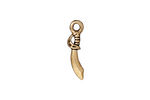 TierraCast Antique Gold (plated) Saber Charm 5x20mm
