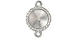 TierraCast Rhodium (plated) Twisted Round Frame Link 24x16mm