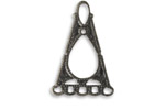 Vintaj Arte Metal Fanned Filigree Pendant 18x28mm