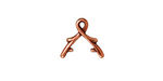 TierraCast Antique Copper (plated) Vine Pinch Bail 13x12mm