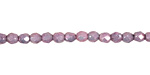 Czech Fire Polished Glass Opaque Luster Amethyst Round 3mm