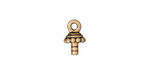 TierraCast Antique Gold (plated) Beaded Cap w/ Loop Glue In 12x7mm