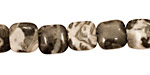 Black Tree Agate Puff Square 10mm