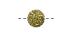 Olivine Pave Round 12mm