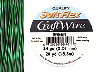 Soft Flex Green Craft Wire 24 gauge, 20 yards