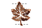 Ezel Findings Antique Copper Fancy Maple Leaf Link 28x23mm