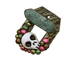 Poison Tree Polymer Clay Green Skull Toggle Clasp 27x22mm, 21mm bar