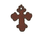 The Lipstick Ranch Rusted Iron Small Cross Pendant 25x32mm