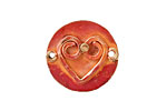 Patricia Healey Copper Flat Heart Link 23mm