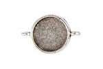 Nunn Design Antique Silver (plated) Small Circle Bezel Link 28x19mm