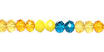 Sunny Skies Crystal Mix Faceted Rondelle 6mm