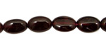 Garnet Flat Oval 12x8mm