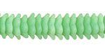Czech Glass Apple Green (matte) 6 Petal Daisy 4x12mm
