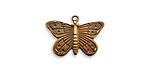 Vintaj Natural Brass Etched Butterfly Charm 20x14mm