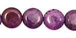 Lilac Purple Crazy Lace Agate Puff Coin 14mm