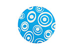 Lillypilly Turquoise Groovy Circles Anodized Aluminum Disc 25mm, 24 gauge
